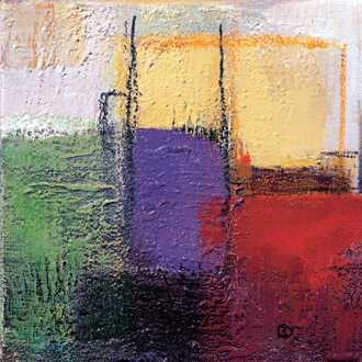 Kunstdruk Bea Danckaert - Violet Statics III 40x40cm Divers - 40x40 cm