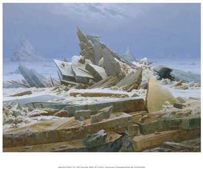 Kunstdruk Caspar David Friedrich Das Eismeer 40x30cm Divers - 40x30 cm