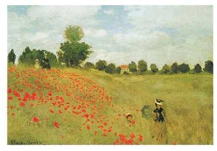 Kunstdruk Claude Monet - Les coquelicots 40x30cm Divers - 40x30 cm