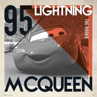 Kunstdruk Disney Cars Lightning McQueen 30x30cm Divers - 30x30 cm