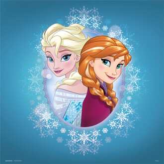 Kunstdruk Disney Frozen Anna en Elsa 30x30cm Divers - 30x30 cm