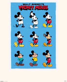 Kunstdruk Disney Mickey Mouse Evol 30x40cm Divers - 30x40 cm