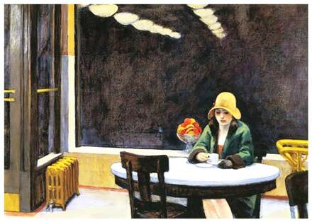 Kunstdruk Edward Hopper Automat 1927 40x30cm Divers - 40x30 cm