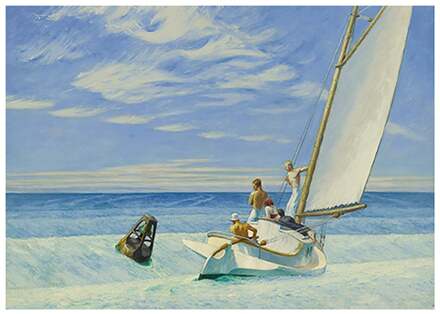 Kunstdruk Edward Hopper Ground Swell 40x30cm Divers - 40x30 cm