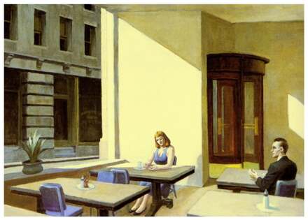 Kunstdruk Edward Hopper Sunlight in a Cafeteria 40x30cm Divers - 40x30 cm