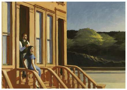 Kunstdruk Edward Hopper Sunlight on Brownstones 40x30cm Divers - 40x30 cm