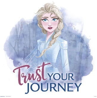 Kunstdruk Frozen - Face Your Fear 30x30cm Divers - 30x30 cm