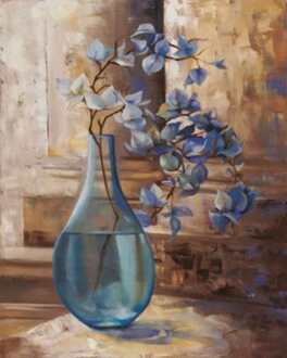 Kunstdruk L. Montillio - Blue Glass Still I 40x50cm Divers - 40x50 cm