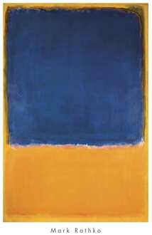 Kunstdruk Mark Rothko - Untitled, 1950 Blue, Yellow 65.8x101.5cm Divers - 65.8x101.5 cm