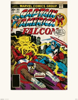 Kunstdruk Marvel - Captain America - 205 30x40cm Divers - 30x40 cm