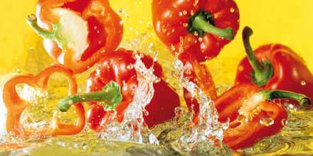 Kunstdruk Michael Meisen - Paprika 100x50cm Divers - 100x50 cm