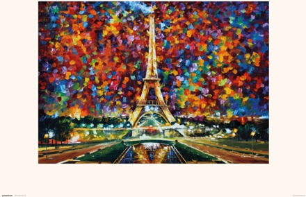 Kunstdruk Paris Leonid Afremov 40x30cm Divers - 40x30 cm