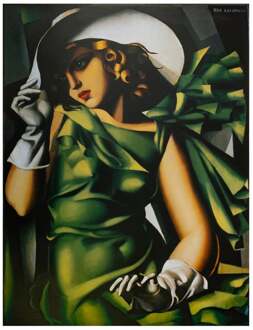 Kunstdruk Tamara De Lempicka - Donna Vestita In Verde 60x80cm Divers - 60x80 cm
