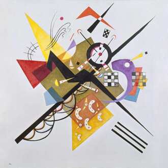 Kunstdruk Wassily Kandinsky - Auf Weiss 2 70x70cm Divers - 70x70 cm