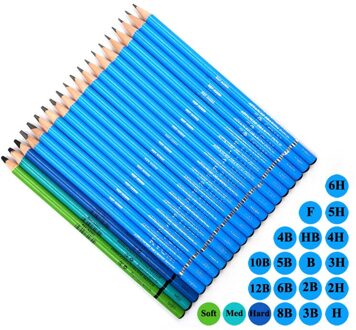 Kunstenaar 10 Stks/set Graphite 2H-8B Professionele Schets Potlood Set Voor Potlood Tekening Gereedschap Houtskool Potloden Set Art Supplies 20stk Pencils