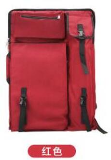Kunstenaar Rugzak Draagtas Voor Art Opslag En Reizen, Waterdicht Grootte 500x650mm rood