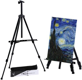 Kunstenaar Schildersezel Schilderen Stand Voor Tekening Draagbare Verstelbare Metalen Schets Opvouwbare Reizen Kunst School Supplies Met Bag Diy