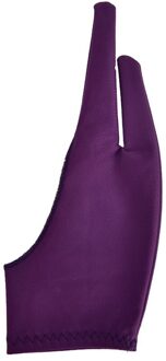 Kunstenaar Tekening Handschoen Voor Elke Graphics Drawing Tablet 2 Vinger Anti-Fouling Zowel Voor Rechts En Links Hand 21.5cm 4 Kleuren paars