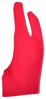 Kunstenaar Tekening Handschoen Voor Elke Graphics Drawing Tablet 2 Vinger Anti-Fouling Zowel Voor Rechts En Links Hand 21.5cm 4 Kleuren rood