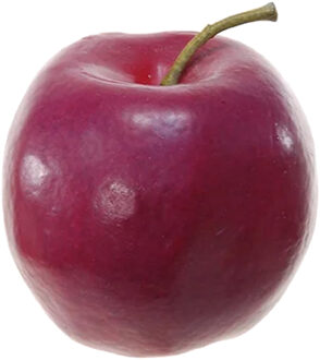 Kunstfruit decofruit - appel/appels - ongeveer 8 cm - donkerrood