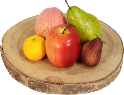 Kunstfruit: rode appel - perzik - peer - mandarijn - vijg