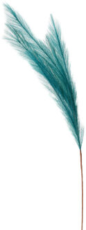 Kunstgras/rietgras/takken/losse steel - pluimen pampasgras - petrolgroen - 80 cm Emerald groen
