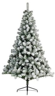 Kunstkerstboom Imperial pine snowy h210 cm groen/wit