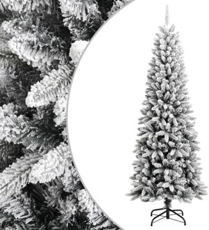 Kunstkerstboom met sneeuw 210 cm PVC en PE