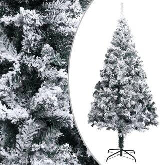 Kunstkerstboom met sneeuwvlokken 300 cm PVC groen