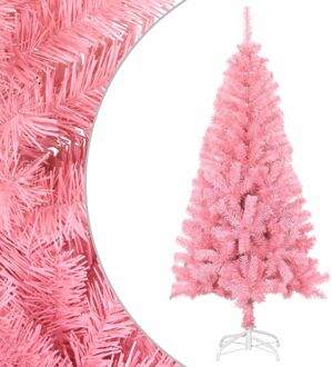 Kunstkerstboom met standaard 120 cm PVC roze