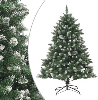 Kunstkerstboom met standaard 120 cm PVC Wit