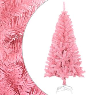 Kunstkerstboom met standaard 150 cm PVC roze