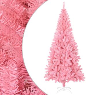 Kunstkerstboom met standaard 180 cm PVC roze