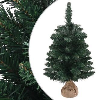 Kunstkerstboom met standaard 60 cm PVC groen