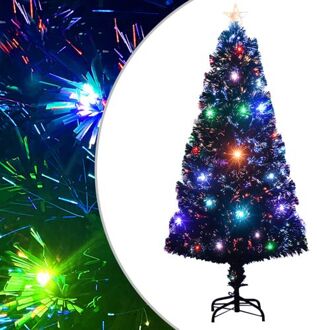 Kunstkerstboom met standaard/LED 120 cm glasvezel Groen