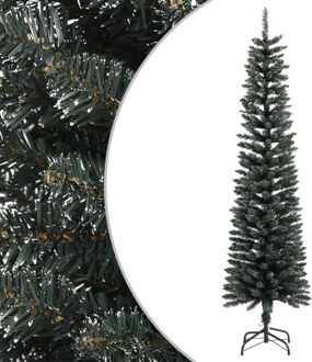 Kunstkerstboom met standaard smal 180 cm PVC groen