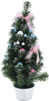 Kunstkerstboom - mini - inclusief versiering - kerstboom - 50 cm Groen