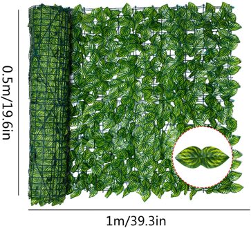 Kunstmatige Blad Hek Screening Roll Uv Vervagen Bescherming Privacy Hedging Muur Landschapsarchitectuur Hek Balkon Screen Tuin Decoratie 0.5x1m watermeloen