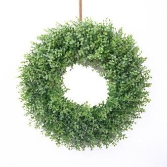 Kunstmatige Blad Krans Guirlande Drempel Thuis Deur Party Opknoping Hanger Decor Blad Ornament Home Decoratie wit groen
