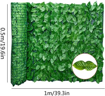 Kunstmatige Blad Tuin Hek Screening Roll Uv Vervagen Beschermd Privacy Kunstmatige Hek Muur Landschapsarchitectuur Ivy Tuin Hek Panel