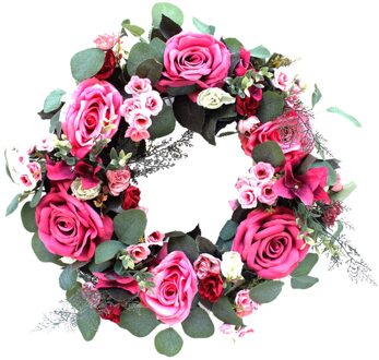 Kunstmatige Bloemen Krans Kunstmatige Deur Krans Romantische Rose Simulatie Garland Voor Wedding Party Muur Opknoping Decoratie stijl 5