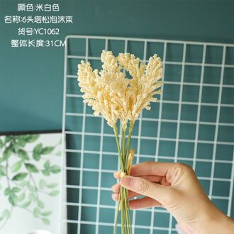 Kunstmatige Bloemen Planten Valse Bloem Home Decor Arrangemen Kerst Acacia Wilde Onkruid Bruiloft Decoratie uit wit