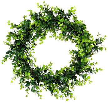 Kunstmatige Groen Blad Eucalyptus Blad Krans 30 Cm Simulatie Clover Krans Outdoor Groene Krans Voordeur Wanddecoratie