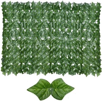 Kunstmatige Groen Blad Screening Rolls Privacy Hek Screen Hagen Faux Ivy Vine Leaf Hek Voor Outdoor Tuin Decoratie