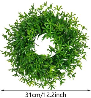 Kunstmatige Groene Eucalyptus Bladeren Krans Decor Deur Opknoping Garland Ornament Simulatie Leaf Krans Decor Voor Deur Muur Raam