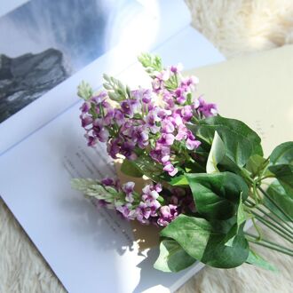 Kunstmatige Hyacint bloem tak fleurs artificielles voor thuis bruiloft decoratie nep bloemen krans DIY Accessoires Paars