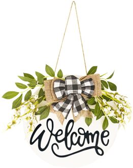 Kunstmatige Krans Guirlande Welkom Deur Hanger Deur Krans Voordeur Krans Decoratie Lente Pasen Bruiloft Decoraties