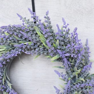 Kunstmatige Lavendel Krans Bloemenkrans Voor Lente Zomer Voordeur Decor