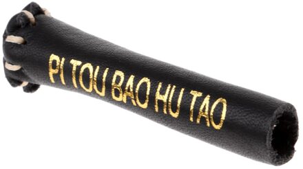 Kunstmatige Lederen Snooker Cue Tip Protector Cover Mouw Fit Voor 10-11Mm Stok, Zwart