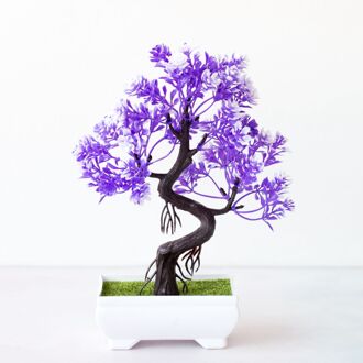 Kunstmatige Levensechte Planten Bonsai Plastic Plant Bloemen Kleine Boom Pot Plant Ingemaakte Ornamenten Voor Home Decor Hotel Tuin Decors hongyundangtou viole